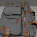 MOLNIA 3 in 1 Laptop Bag for Men, 17.3 inch Computer Bags for Men, Laptop Backpack, for Travel Business Work, Briefcases Messenger Bag for Men Women, Grey