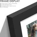 DUENPY 8x10 Double Picture Frame White Mat For Displaying Two 4x6 Pictures, Photo Frame for Wall Mounting or Tabletop, Black.
