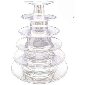 6 Tier Macaron Tower Stand for Wedding Birthday Party,Plastic Display Stand for Cupcake Cake2