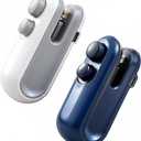 2Pcs Mini Bag Sealer with Cutter and Magnet,Rechargeable Mini Bag Sealer and Cutter,Household Hand Pressure Portable Snack Plastic Heat Sealing Machine for Snacks,Food Freshness Storage (White & Blue)