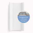 Delta Children Crib and Changer Changing Pad and Plush Cover - Works with Crib and Changers - Machine Washable Cover. Waterproof, White
