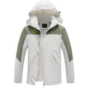 GIISAM Rain Jacket for Women, Women's Waterproof Lightweight Rain Jackets Packable Raincoat Windbreaker Coat with Hood (Off-white) S