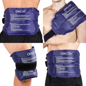 Ice Packs Soft Flexible Gel Pack for Injuries Reusable Cold Hot Therapy for Shoulder Back Elbow Leg Hip Arm for Pain Relief Surgery Sports Injury 17.5'' x 9.5'' Navy Blue