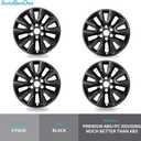 4-Pack Wheel Skins Compatible with Chevrolet Silverado 1500 2019-2024, Chevy Tahoe 2021-2023, Chevy Suburban 2021-2024, 20 inch 20" Alloy Wheel, Wheel Cover