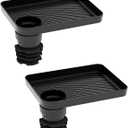 SEVEN SPARTA Car Seat Tray for Kids Toddler Travel with Soft Rubber Base, Rotatable and Removable Cup Holder Snack Tray for Food Color and Play for Family Road Trip Essentials (2, Standard Base)