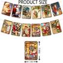 3 x Christmas Banner Vintage Xmas Decor Paper Banner Sign Xmas Home Office Retro Decor Banners for Christmas Party Fireplace Wall Window Holiday Party Decorations