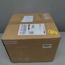 LaDoVita Ceramic Plant Pot with Stand, 10 Inch Planter with Wood Shelf, Modern Round Flower Pots Indoor with Wood Planter Holder, Dark Green Water Ripple Pattern