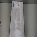 Wireless Keyboard and Mouse Combo - Full Size Slim Thin Wireless Keyboard Mouse with Numeric Keypad 2.4G Stable Connection Adjustable DPI (White & Silver)