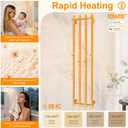 ENZE Smart Heated Towel Rack, Wall Mounted Electric Towel Warmer 300W for Bathroom, WiFi App Control, LED Touch Screen, Adjustable Temperature, 24H Timer, Vertical Model, IPX5, Plug-in/Hardwired, Gold