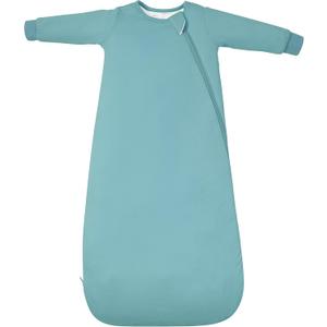 Baby Sleep Sack Long Sleeve Wearable Blanket 1.0 TOG, Premium Soft Infants Warm Sleeping Bags with 2-way Zippers (0-6 Months, Slate)