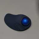 Wireless Trackball Mouse for Large Hands, Ergonomic Index Finger Control, Rechargeable Bluetooth/USB Mouse with Precise Smooth Tracking, Multi-Device Connection for Windows & Mac, Dark Blue