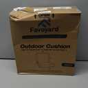 Favoyard Deep Seat Patio Cushion Set 22 x 22 Inch Waterproof Outdoor Chair Cushions for Patio Furniture with Fade Resistant and Removable Cover with Handle & Adjustable Straps for Patio, Yard, Garden (Beige)