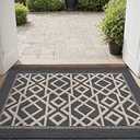 DEXI Front Door Mat 32x48, Washable Entryway Mat with Non Slip Backing, Low Profile Absorbent Moisture Dirt Trapper Entrance Floor Mats for Entry Inside House, Dark Grey