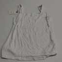 PINKMSTYLE Womens Square Neck Tank Tops Cute Double Layer Seamless Workout Tops Summer Sleeveless Shirts (Small, White)