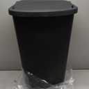 13 Gallon Trash Can, Plastic Swing Top Kitchen Garbage Trash Can, Black