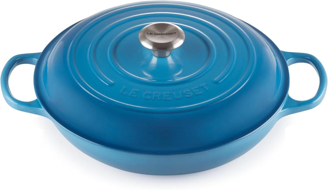 Le Creuset Enameled Cast Iron Signature Braiser, 3.5 qt., Marseille