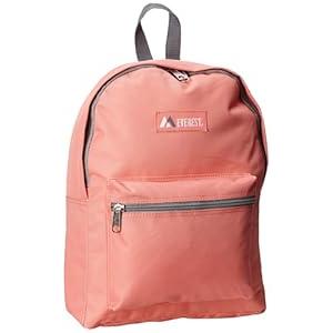 Everest Basic Backpack, Coral, One Size
