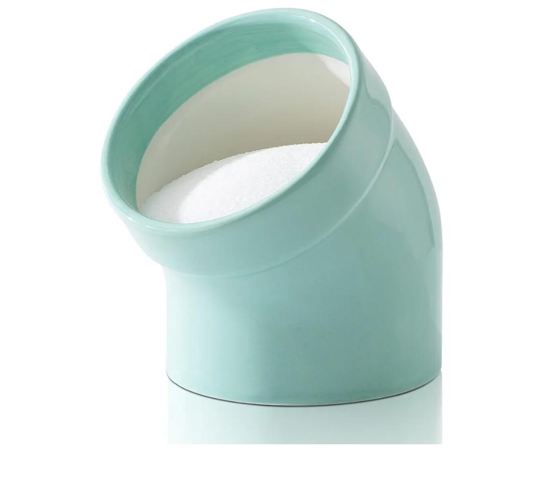 Salt Cellar, Modern Ceramic Salt Pig, Salt Containers for Countertop, Sugar Container, Sugar Jar, Easy Access, Dishwasher Safe (Mint Green)