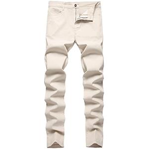 Keevoom Mens Stretch Skinny Flat-Front Fashion Style Comfy Solid Casual Slim Fit Business Dress Chinos Pants 42