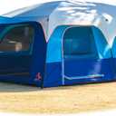 KTT Extra Large Tent 14 Person, Family Cabin Tents, 2 Rooms, 3 Doors and 3 Windows with Mesh, Straight Wall, Waterproof, Double Layer, Big Tent for Outdoor, Picnic, Camping, Family Gathering(Dark Blue)