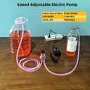 Food Grade Electric Water Transfer Pump, 110V Adjustable Flow (0-2L/Min), for 5 Gallon Water Jugs, Bottled Water, Wine, Cooking, Aquariums Self-Priming Quiet, Portable, Easy to Use