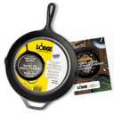 Lodge Seasoned Cast Iron Skillet - 12 Inch Ergonomic Frying Pan with Assist Handle