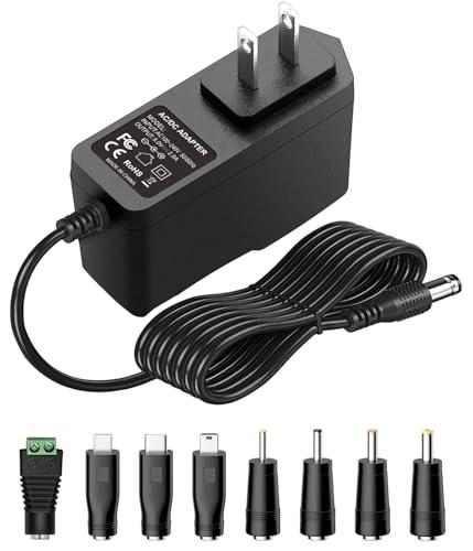 5V 2A 10W DC Power Supply Adapter AC/DC Wall Charger AC 100V-240V to DC 5 Volt 2Amp 1A 1.5A Replacement Power Cord USB Type C for Security Camera Baby Monitor Scanner TV Box Raspberry USB Hub