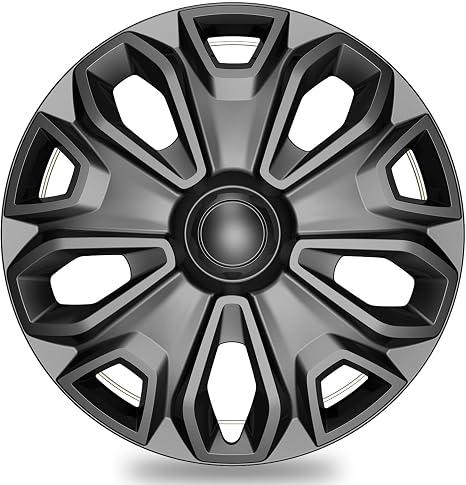 TangMiGe 4-Pack Hubcaps Wheel Covers Compatible with Ford Transit 150/250 / 350, 2015 2016 2017 2018 2019 2020 2021 2022 2023 2024, 16 inch, 5 Y Spok, Standard Leg, Black Color