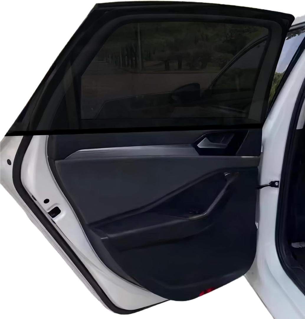 2Pack Car Window Shades Mesh Screen 27"x43", Universal Fit Most of Cars, Large SUV, Pickup, Sunshade for Car Camping UV Protection Breathable Mesh Baby Side Window Covers