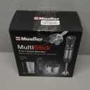 Mueller Multistick 5-in-1 Immersion Blender Handheld, 12 Speed Hand Mixer - Turbo Boost, Heaviest Duty Copper Motor, Titanium Blades Hand Blender, Milk Frother Wand, Whisk, Beaker, Chopper, Grey (Gray)