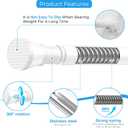 Adjustable Tension Curtain Rod 30 to 64 inches, Curtain Rod for Windows Tension Rod No Drill, Spring Tension Curtain Rod for Window, Bathroom, Doorway, White