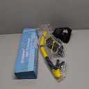 Greatever Dry Snorkel Set,Panoramic Wide View Anti-Fog Scuba Diving Mask,Professional Snorkeling Gear for Adults Kids (Small, Black Yellow)