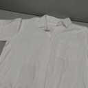 J.VER Men's Linen Short Sleeve Shirts Cotton Casual Lightweight Button Down Shirt Beach Vacation Summer Tops with Pocket (Large Tall, White)