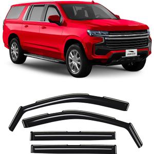 Voron Glass in-Channel Extra Durable Rain Guards for Chevrolet (Chevy) Suburban 2021-2025, Window Deflectors, Vent Window Visors, 4 Pieces - 200482