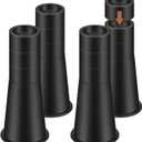 shouwuhho Bed Risers 12 Inch Heavy Duty, Round Furniture Risers Lifts 6" 8" 10" 12" for Bed Desk Table Sofa Couch, Adjustable Bed Frame Risers Supports Up to 6,000 Lbs, Black, 4 Pack