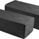2 Pack Couch Arm Rest Pillow, 8''x8''x20'' Faux Leather Waterproof Cover, High Density Foam Armrest Cushion, Removable & Washable Elbow Support for Sofa, Bed, and Armchair (Black)