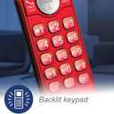 VTech CS6919-16 DECT 6.0 Cordless Phone, Red - Caller ID/Call Waiting (Stores 30 Calls), Backlit Keypad & Display, Full Duplex Handset Speakerphone, Wall Mountable