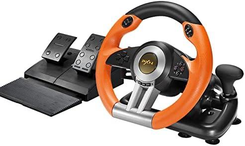 PXN PC Racing Wheel, V3 PRO 180 Degree Universal USB Car Sim Game Steering Wheel with Pedals for PC, Xbox One, Xbox Series S/X, PS3, PS4, Switch
