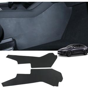 2Packs Soft TPE Center Console Side Protector Guard Decoration Scuff Plate Compatible with 2025 2026 Tesla Model Y Juniper Accessories