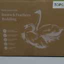 TOPGREEN Feather Down Throw Pillow Inserts 18 x 18, Set of 2, 100% Organic Cotton Shell, Soft Decorative Square Pillows Insert for Living Room Sofa, Couch, or Bed (White)