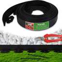 No Dig Lawn Edging Kit,20 FT Landscape Edging Border with Stakes fit for Lawn,Flower Garden,Grass,Lawn Edging,The Yard (Black)