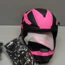 Motocross Helmet,Adult Youth ATV Dirt Bike Motorcycle Helmet,BMX 4-Wheeler Off-Road Mountain Bike Helmet,DOT Certified,W/Gloves Goggles Mask 4-Piece Set (X Pink, X-Large)