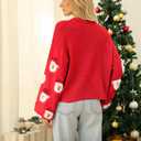 Ugly Christmas Sweaters for Women Funny Santa Xmas Snowflake Holiday Party Cute Knitted Pullover Tops (Large, Red)