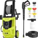 Electric Pressure Washer, 4500 PSI 3.0 GPM Power Washer with Hose Reel, High Pressure Washer with 4 Quick Connect Nozzles, Foam Cannon Car Wash Machine/Car/Driveway/Patio Clean