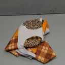 Thanksgiving Tablecloth, Fall Leaf Pumpkin Turkey Round Tablecloth 60 Inch, Autumn Buffalo Plaid Table Cloth for Rustic Farmhouse Kitchen Decor, Holiday Outdoor Wipeable Polyester Fabric Table Cover