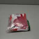 3 Pieces Men Halloween Costume Set, Adult Cosplay Costumes Red and White Striped Shirt with Hat and Nerd Glasses (Medium)