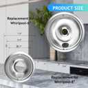 Drip Pan Electric Stove Burner Covers for Whirlpool W10278125, 4 Pack(2x6" and 2x8")