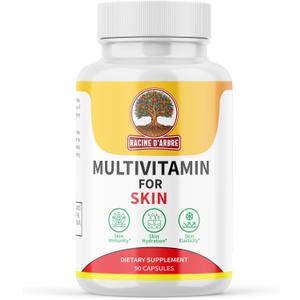 Racine DARBRE Multivitamin Skin Supplement Hyaluronic Acid, Vitamin C, Selenium, Biotin, Zinc & Proline Collagen, Hydration & Beauty Support 90 Capsules