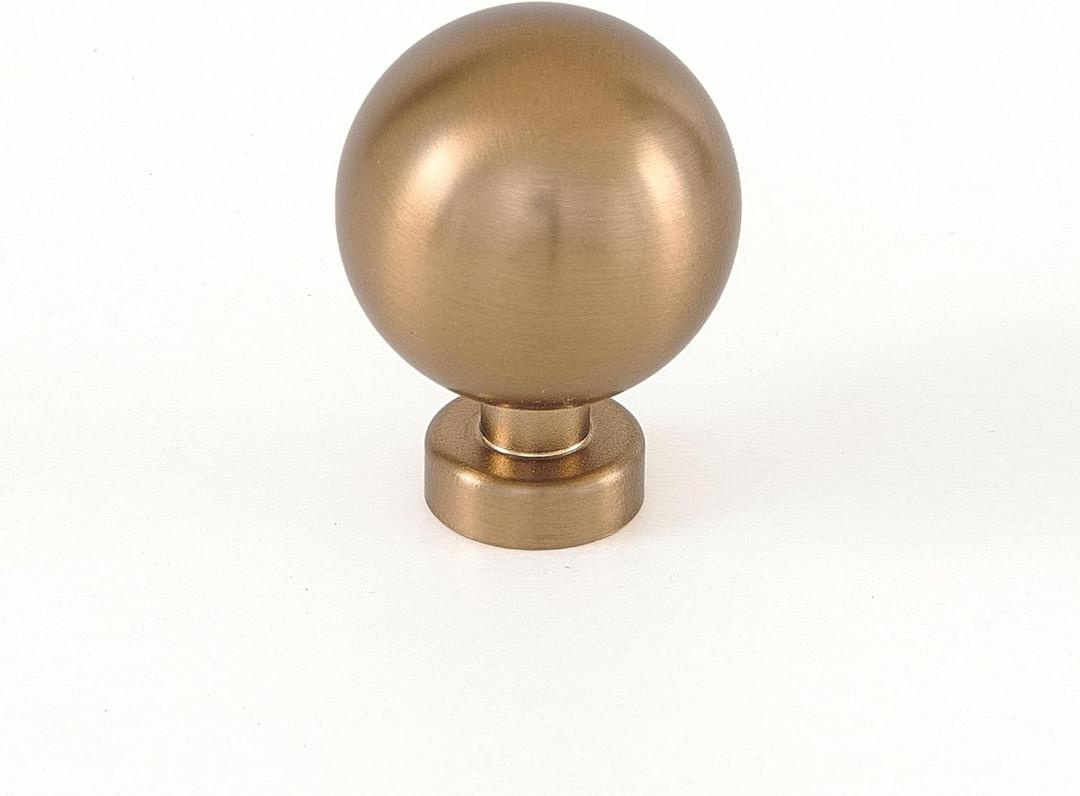 10 Pack 1 Inch Dia Champagne Bronze Kitchen Cabinet Knobs, Classic Vintage Retro Hardware Drawer Pull for Drawer Cupboard Dresser Wardrobe