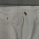 GRAPENT Capris Jeans for Women High Waisted Stretchy Ripped Skinny Denim Capri Pants Distressed Cropped Jeggings Casual (Large, White)